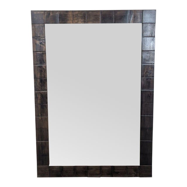 Wood Framed Floor Mirror For Sale