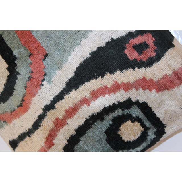 Contemporary Contemporary Velvet Ikat Bohemian Throw Pillow For Sale - Image 3 of 11