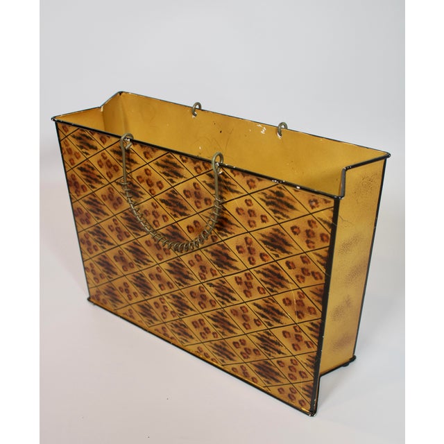 Vintage Mid Century Modern Purse Magazine Holder For Sale - Image 4 of 10
