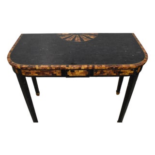 Maitland-Smith Tessellated Stone Console Table W/Sunburst For Sale