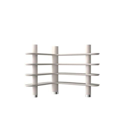 Wood 3-Shelf Modular Bookcase in Halcyon Green with Walnut Accents by Ultramobili For Sale - Image 7 of 9