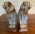 Sand 19th Century Antique Pair of Bo’Ness Pug Dog Figurines - Staffordshire Style Scottish Pottery With Glass Eyes & Gilt Collars - 12” Tall For Sale - Image 8 of 10