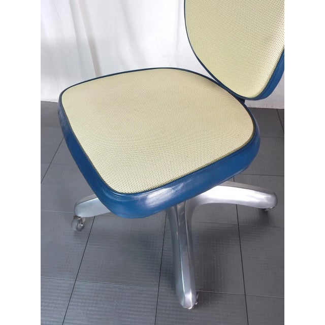 Art Deco 1930s Machine Age Polished Aluminum, Air Flow, Propeller Chair by Cramer For Sale - Image 3 of 11