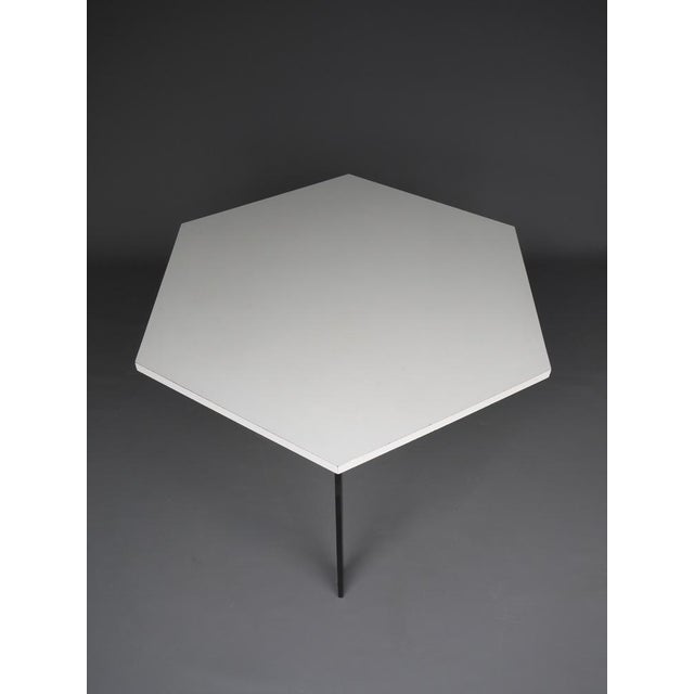 Hexagonal Dining Table attributed to Wim Den Boon, 1960s For Sale - Image 11 of 18