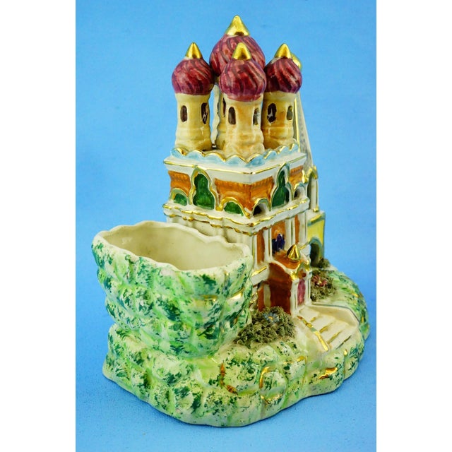 Vintage Ceramic Souvenir Sanremo and Russian Orthodox Church Sculptures, Italy, 1890s, Set of 2 For Sale - Image 4 of 18