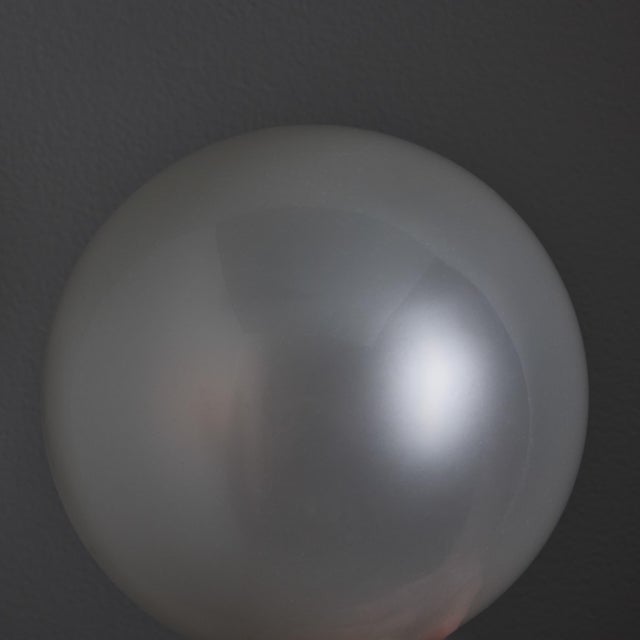 1970s Motoko Ishii Opaline Glass and Metal Ceiling or Wall Light for Staff Leuchten For Sale - Image 16 of 18