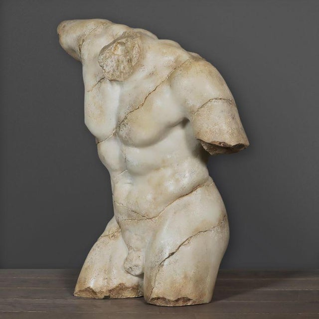 Bust of a Warrior in the Roman Style, 20th Century, Composite Material For Sale - Image 4 of 6