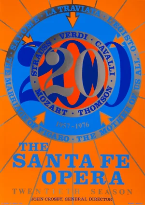 The Santa Fe Opera, Robert Indiana Screenprint Poster on Foil