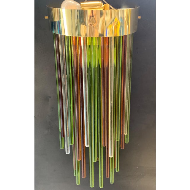 1970s Altobosco Handmade Murano Glass Wall Lamps, 1970s, Set of 2 For Sale - Image 5 of 8