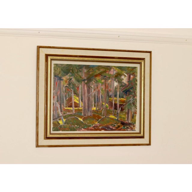S. Toqvist, Forest, 1960s, Oil on Panel, Framed For Sale - Image 10 of 11