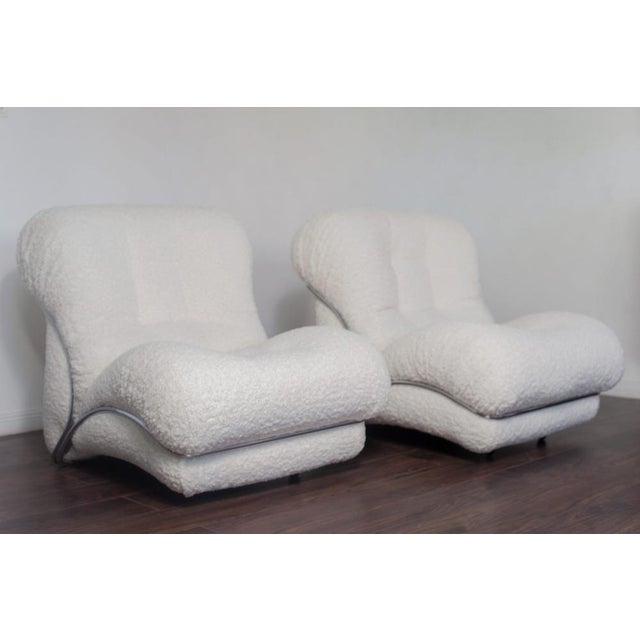 1960s Italian Lounge Chair with Steel Frame, 1970s For Sale - Image 5 of 10