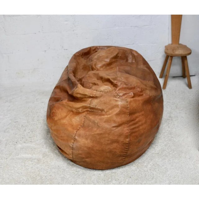 XL Leather Ottoman, Italy, 1970s For Sale - Image 9 of 18