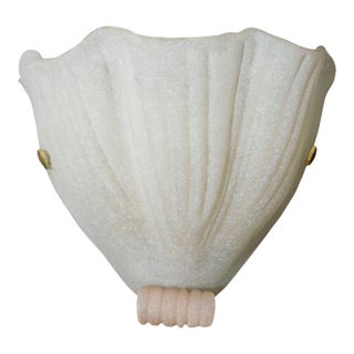 1960s Murano Shell Sconce With Pink Curl For Sale