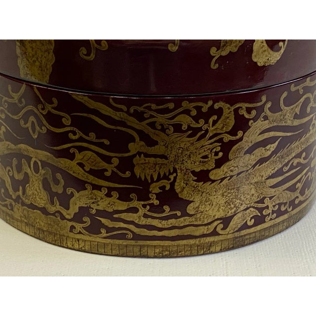 Maitland Smith Red Lacquer & Giltwood Box For Sale In Philadelphia - Image 6 of 10