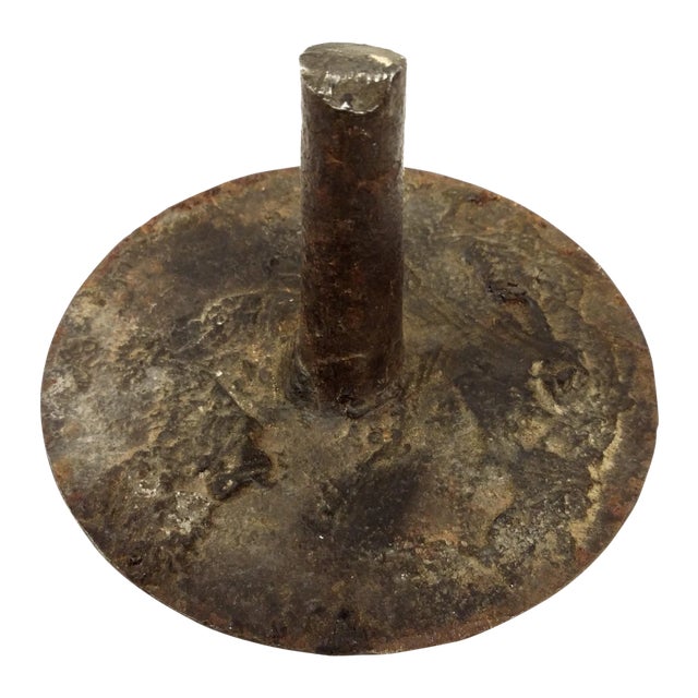 WWI Solid Iron Nail Head Art Ring Holder For Sale