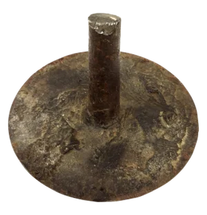 WWI Solid Iron Nail Head Art Ring Holder