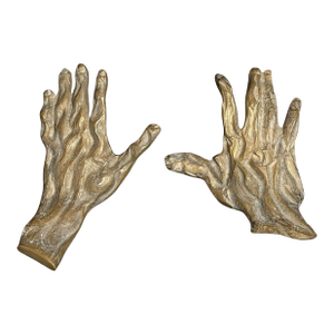 Pair of Italian Bronze Brutalist Hands