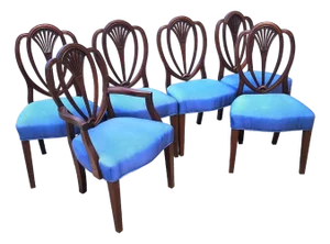 Vintage Hepplewhite Dining Chairs Set of 6