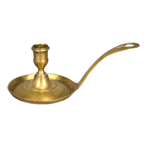Antique French Bronze Candlestick Holder With Long Handle