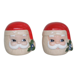 Christmas Santa Salt and Pepper Shakers Retro Vintage 4466b