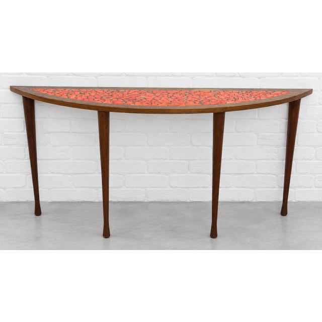 Mid-Century Modern Mid Century Modern Mosaic Top Console Table, C. 1960’s For Sale - Image 3 of 12