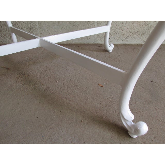 Metal Vintage 1960s Painted Aluminum Side Table in the Style of Jean-Charles Moreux For Sale - Image 7 of 9