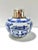 Vintage Blue & White Chinoiserie Porcelain Tea Jar With Metal Lid For Sale - Image 4 of 7