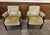 Pair of Art Deco stained Mahogany and "Cane"-Cut Champagne Velvet Upholstered Fauteuils by famous Architect and Designer...