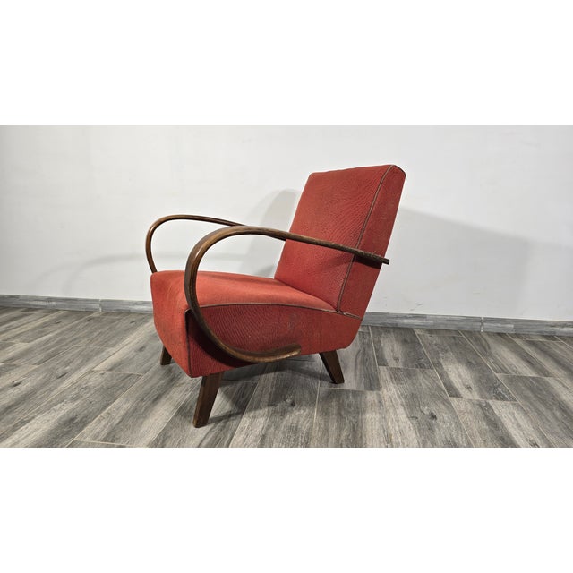 Art Deco Lounge Chair by Jindrich Halabala For Sale - Image 5 of 9