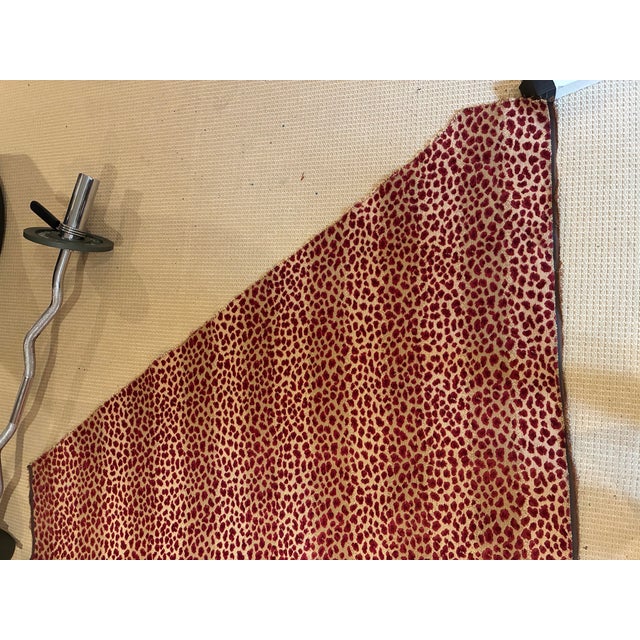 Luxurious upholstery weight velvet fabric, could be used on a chair, pillows, ottoman almost 2 yds with another 18" or so...