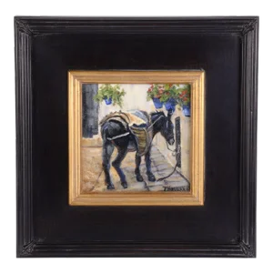 Lynelle Echeverria "Donkey in Obierto" Oil Painting on Canvas