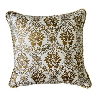 1990s Boho Fortuny Style Silk Pillow Feather Down For Sale