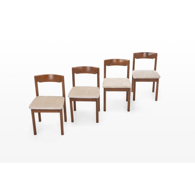 Vintage Dining Chairs in Dark Oak, 1960s, Set of 4 For Sale - Image 11 of 12