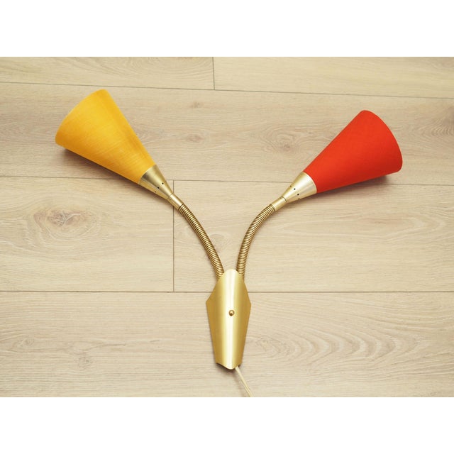 Gold Danish Wall Lamp, 1970s For Sale - Image 8 of 17