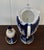 Blue Italian Ceramic Lidded Urn Capodimonte Cobalt Blue Gold Relief Cherubs 70s For Sale - Image 8 of 16
