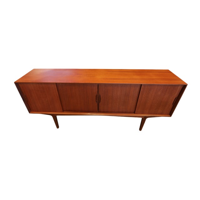 Vintage Model 42 Sideboard in Teak with Sliding Doors by Knud Nielsen, 1960s For Sale - Image 4 of 18
