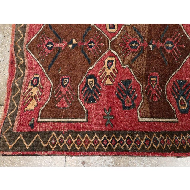Textile Galerie Shabab Collection Mid-20th Century Turkish Anatolian Wide Gallery Runner For Sale - Image 7 of 10
