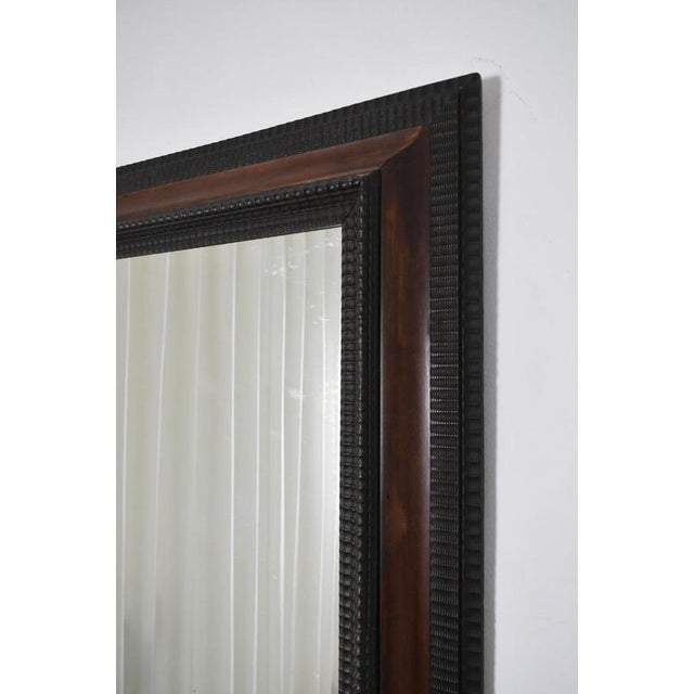 2000 - 2009 19th Century Carved Ebonised Wood Mirror and Trompe L'Oeil Turshell For Sale - Image 5 of 6
