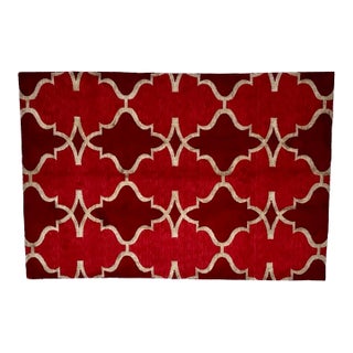 Silk and Wool Modern Nepalese Rug , 6' X 9' For Sale