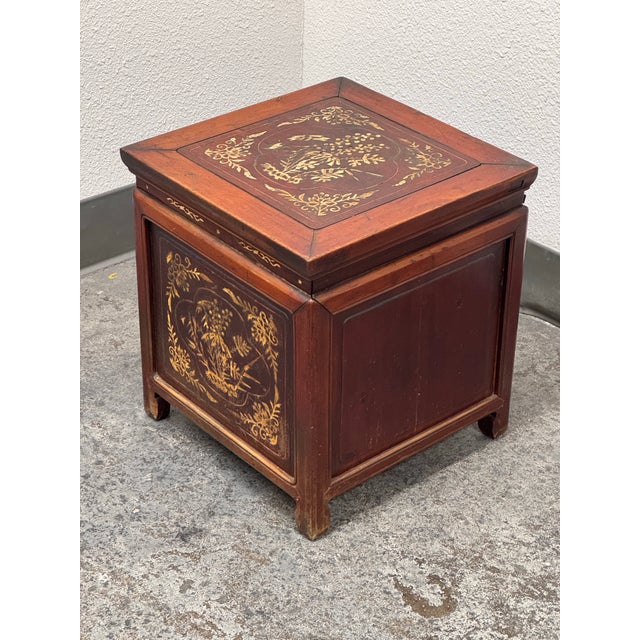 Chinese Bone Inlay Square Storage Chest, Antique For Sale In San Francisco - Image 6 of 12