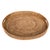 Artifacts Rattan Oval Tray With Cutout Handles, Honey Brown, 18" For Sale