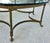 Vintage LaBarge Hexagonal Brass Hoof Footed Glass Top Coffee Table For Sale - Image 9 of 13