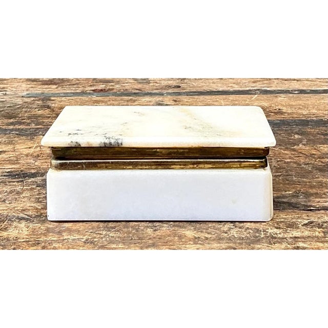 Vintage Stone and Metal Trinket Box For Sale - Image 4 of 12