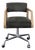 Four Hands Tyler Modern Office Chair With Wood Arms and Metal Base For Sale