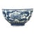 Vintage Qing Blue & White Porcelain Teacup – Feather & Floral Motif, Qianlong Mark For Sale