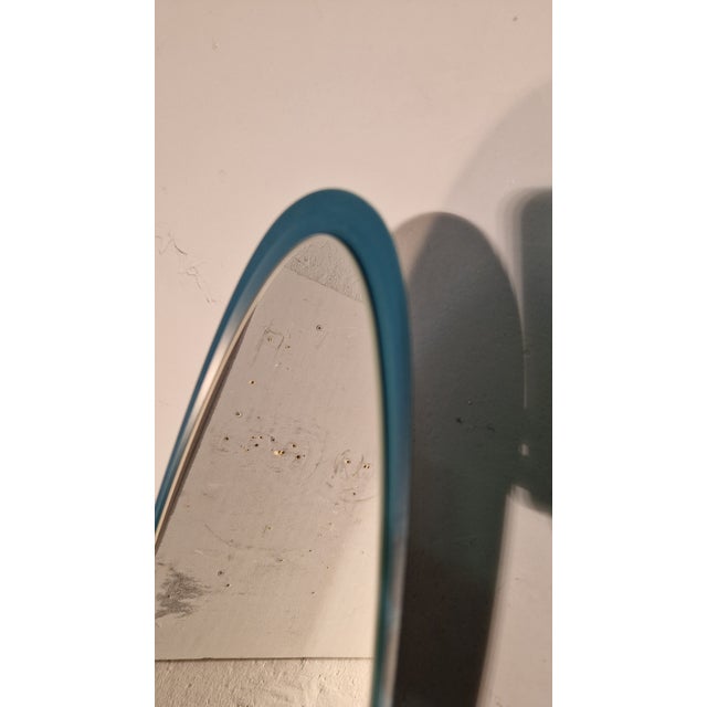 Floor Mirror in Petrol Blue For Sale - Image 5 of 11