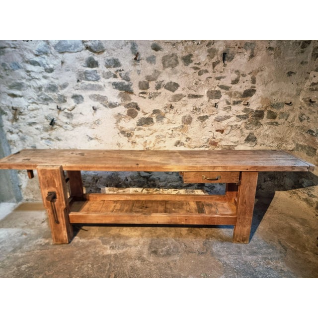 Vintage French Beechwood Workbench, 1920s For Sale - Image 15 of 15