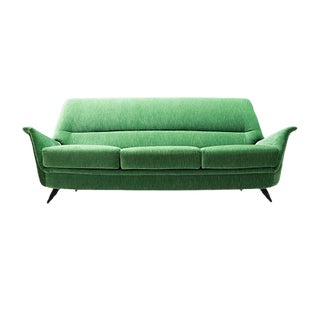 Italian Green Sofa, 1950s For Sale
