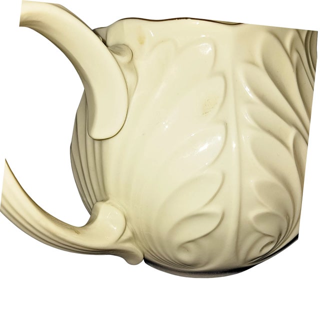 Ceramic Vintage Lenox Acanthus or Cottage Pattern Pitcher With Ice Lip For Sale - Image 7 of 11