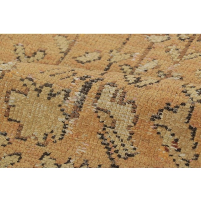 Oversized Antique Ghiordes Rug With Floral Design in Gold Tones - Rug & Kilim For Sale In New York - Image 6 of 7